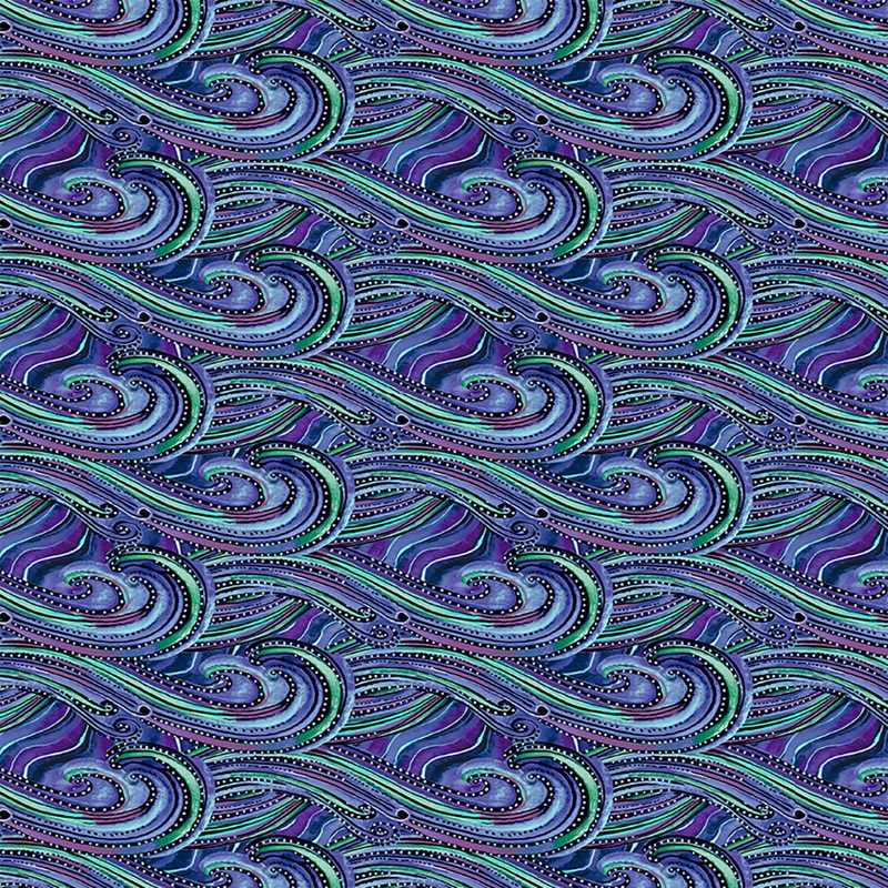 Fiesta Horses Dark Blue