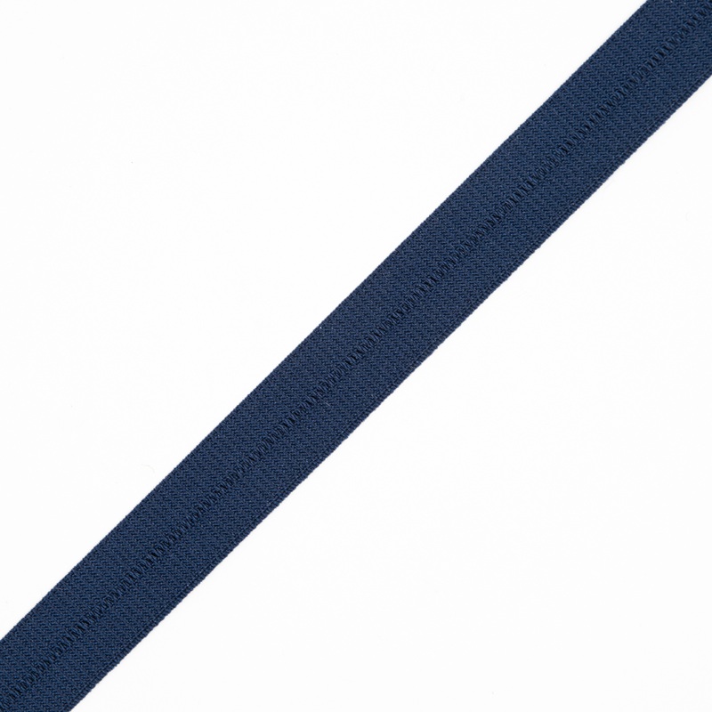 Navy Stretch Fold Over Grosgrain – 0.625″