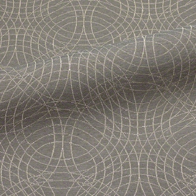 Remnant of CF Stinson Concentric Spiral Gray Upholstery Fabric Order Product 1