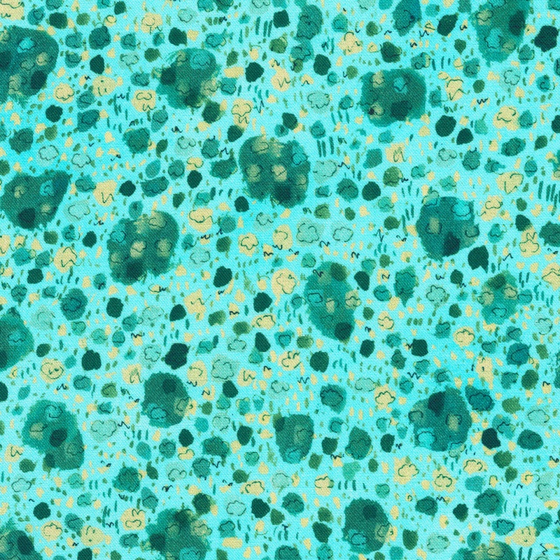 Sunlit Garden / Splotches in Aqua