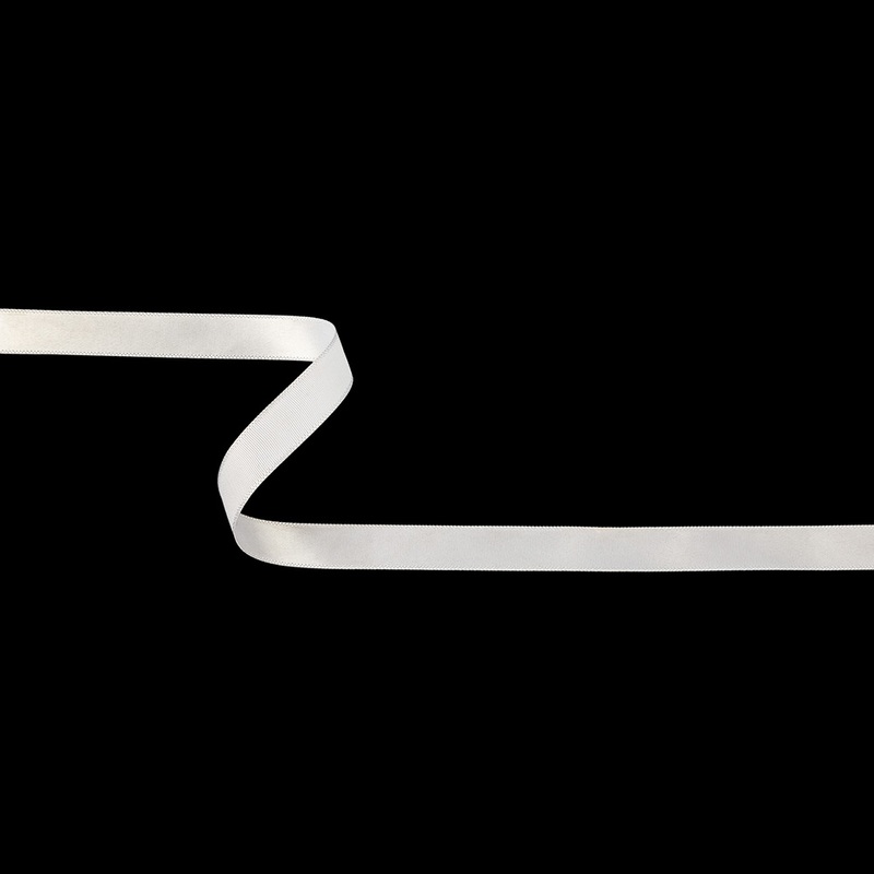 White Single Faced Satin Ribbon – 0.4375″