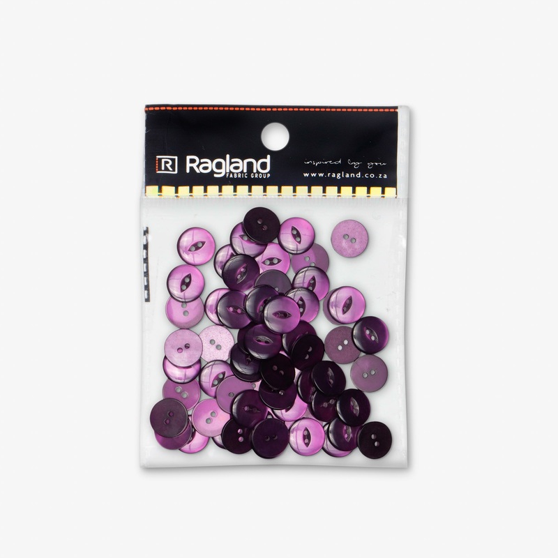 Buttons Fish Eye Purple – 19mm