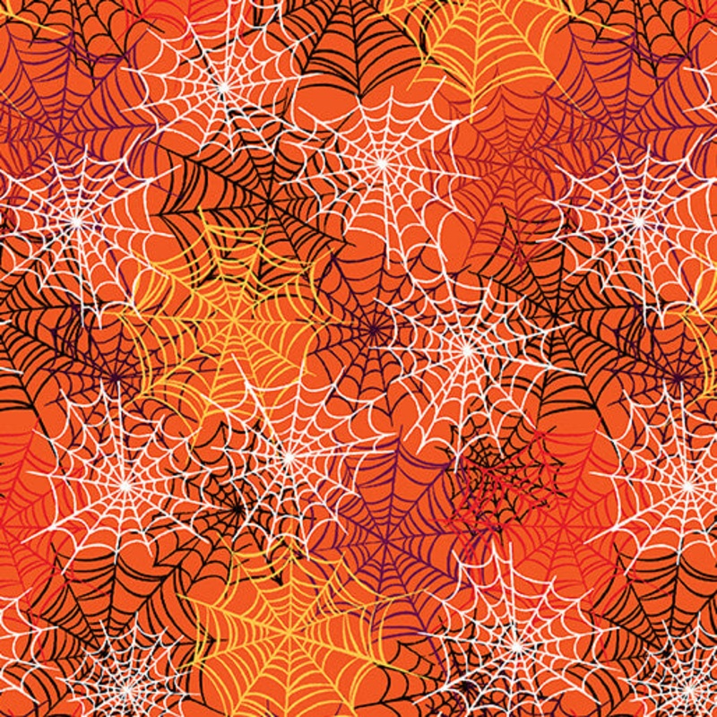 Happy Hauntings 14950G-39 Spooky Spiderwebs Orange