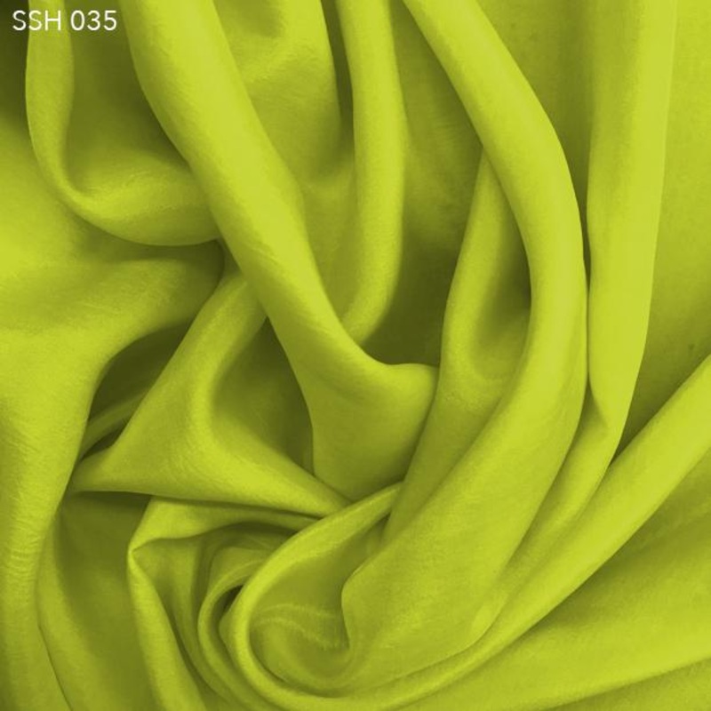 Silk Habotai (China Silk) – Yellow Green Fabric by the Yard