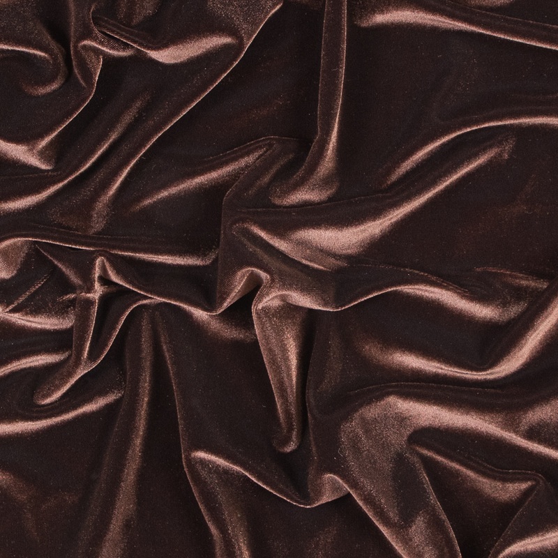 Stretch Velour – Chocolate – Persica Collection