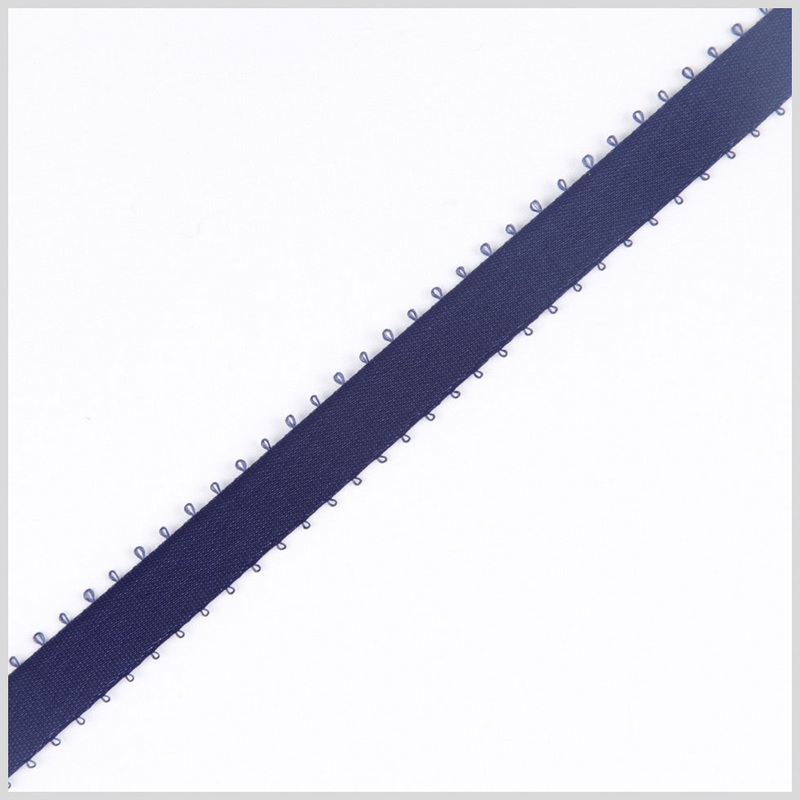 3/8″ Navy Double Face Feather Edge Satin Ribbon