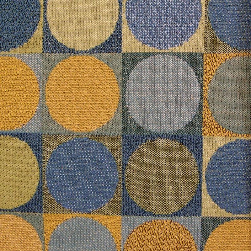Arc-Com Spotlight Cornflower Geometric Blue Upholstery Fabric Order Product