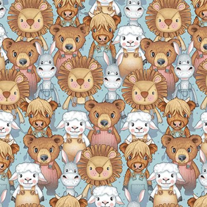 Boho Buddies Blue – 1716-11 Crowded Buddies