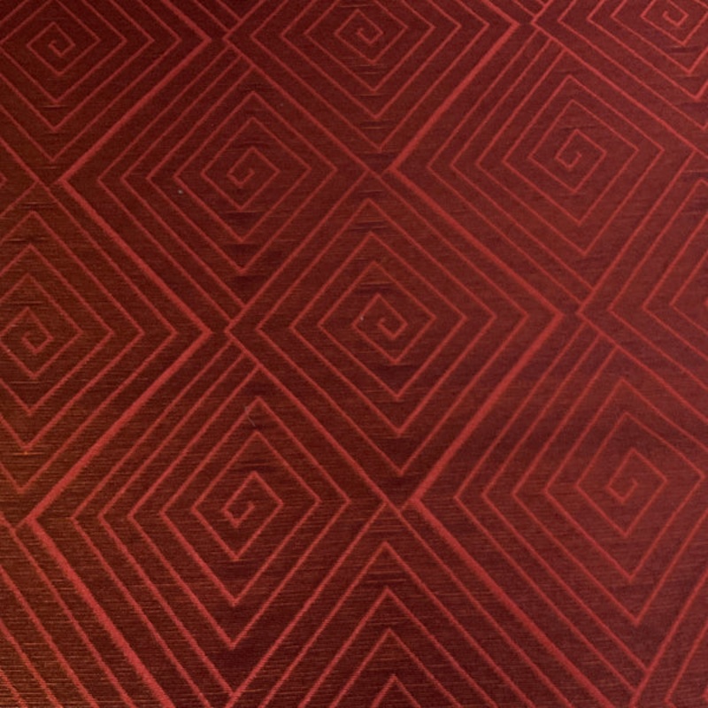 Knoll Meroe Saba Red Geometric Upholstery Fabric Order Product