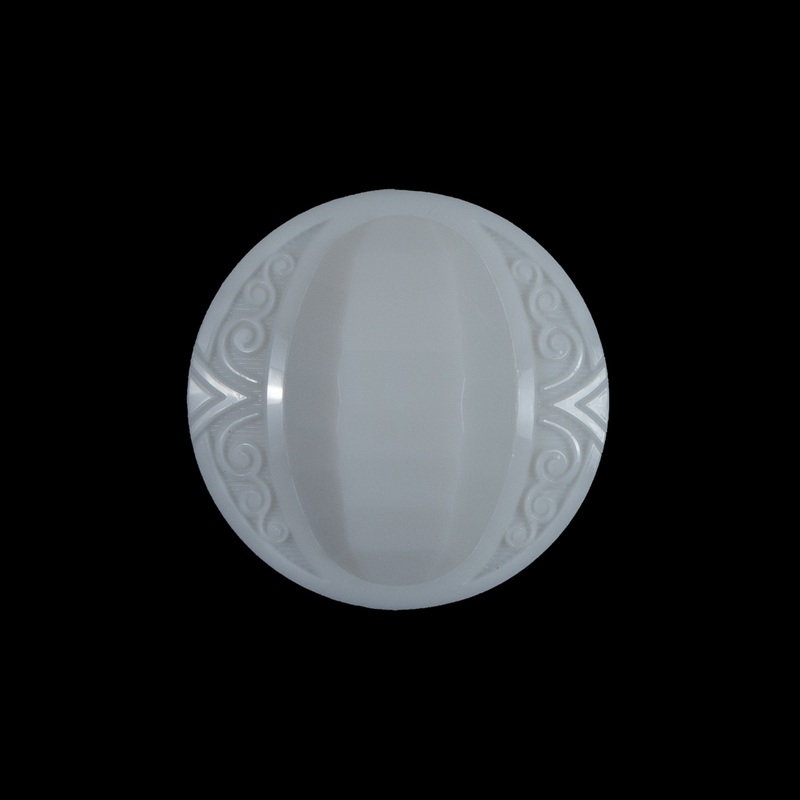 White Classy Etched Shank-Back Button – 36L/23mm