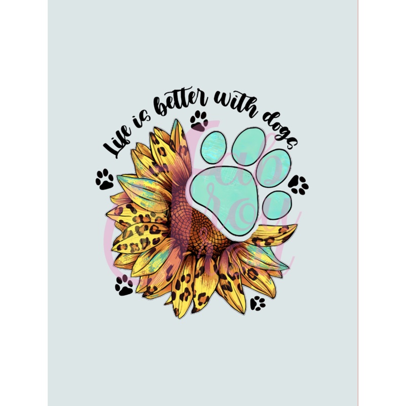 Life Is Better With Dogs Sunflower Magnet