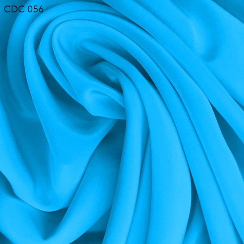Silk Crepe de Chine – Electric Blue Fabric by the Yard