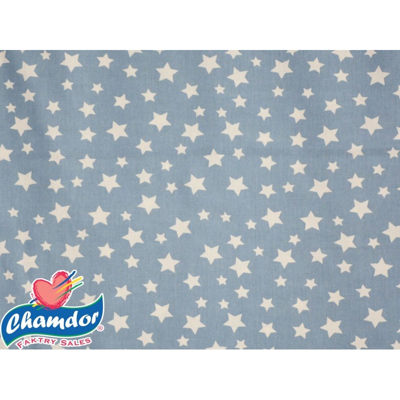 240cm White Stars Cotton Sheeting CU1189-5 CU1189-5