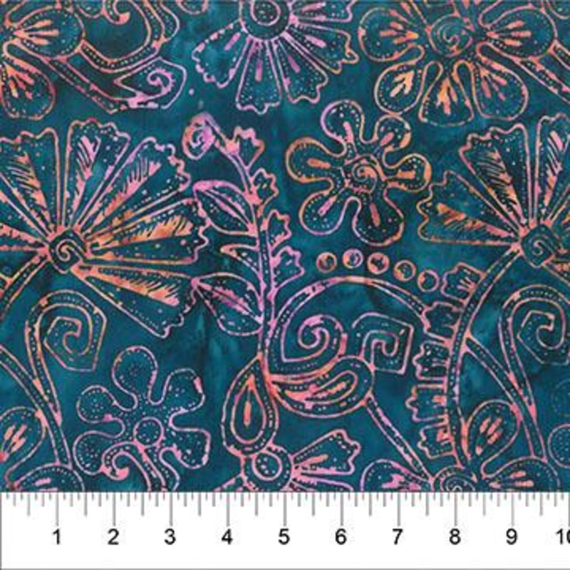 Boho Spirit   –  83340-47 Boho Floral Peacock Blue