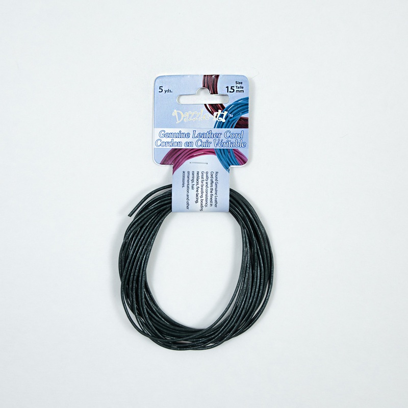 Dazzle-It Metallic Scarab Genuine Leather Cord – 1.5mm