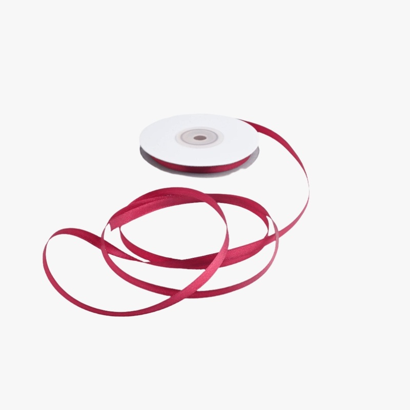 Satin Ribbon 6mm Maroon #123 Per Met