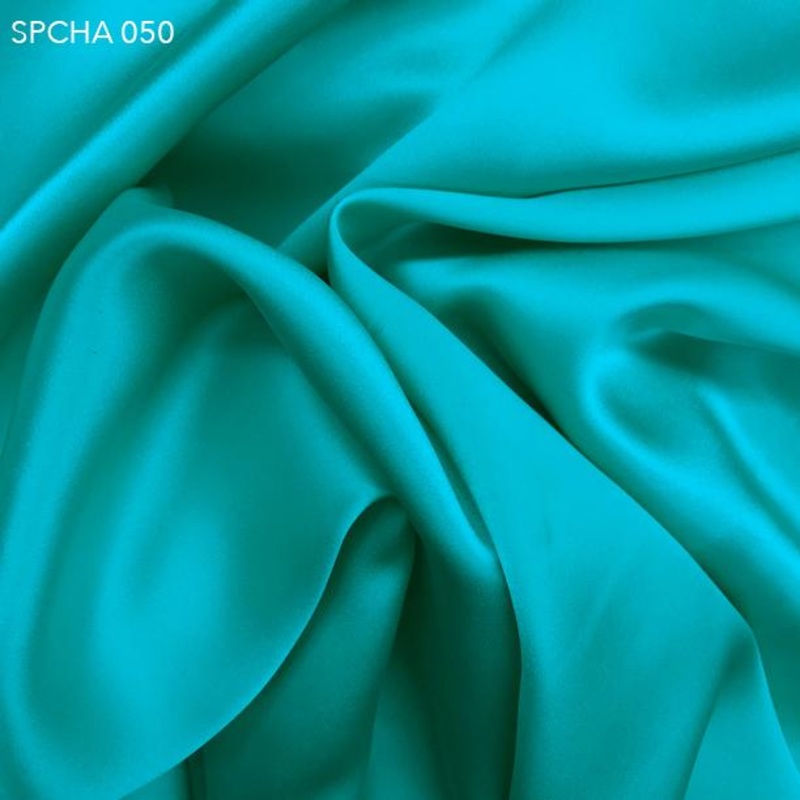 Silk Charmeuse – Aruba Blue Fabric by the Yard