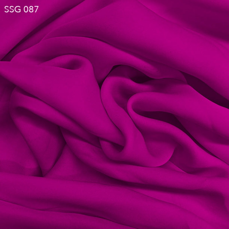 Silk Georgette – Pink Berry Fabric by the Yard