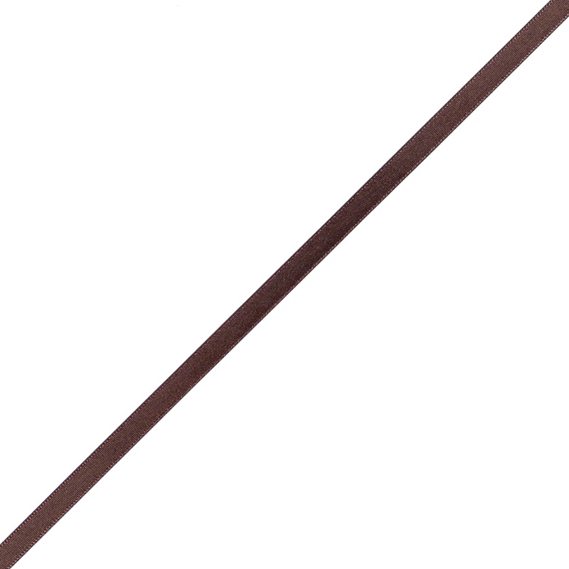 1/4″ Brown Single Face Satin Ribbon
