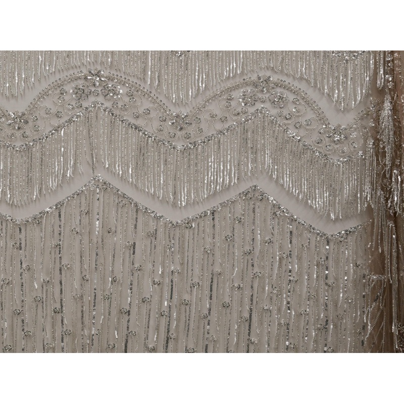 130cm Fia Beaded Tassels Sequins Tulle BF711-2 BF711-2
