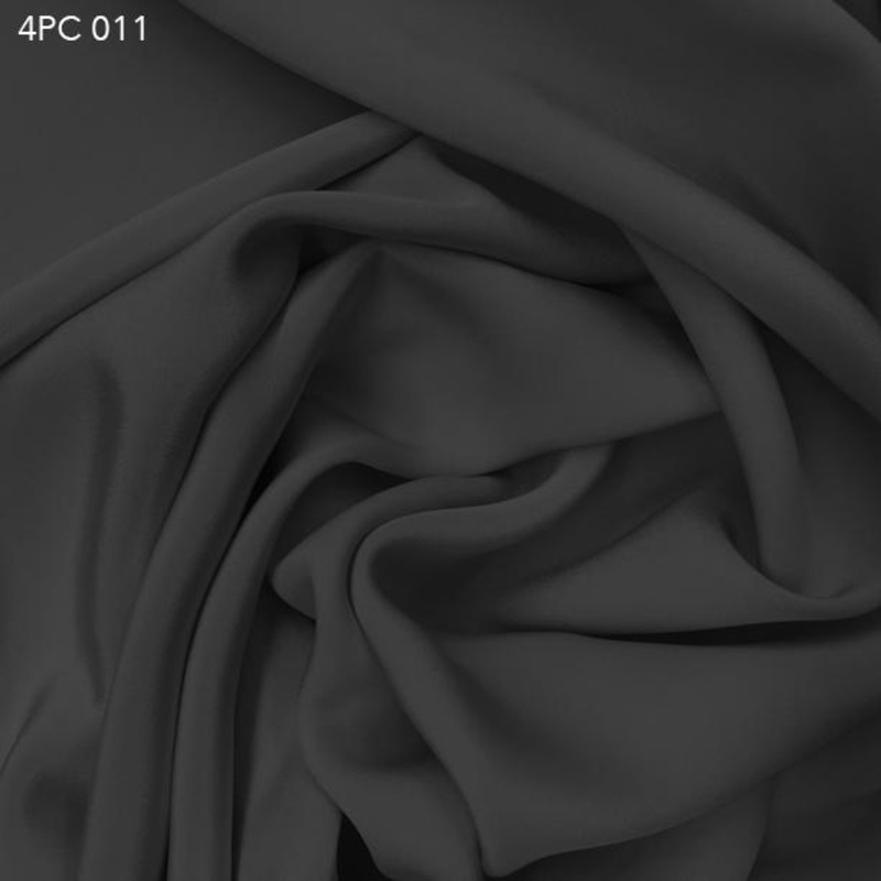 4 Ply Silk Crepe – Steel Grey Fabric by the Yard
