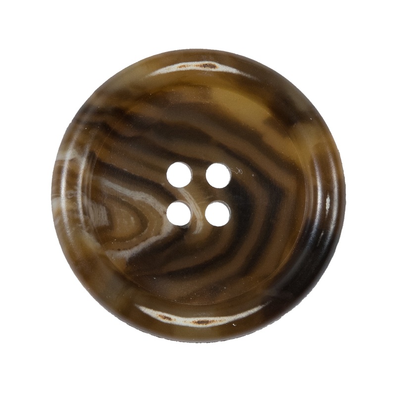 Brown 4-Hole Plastic Button – 45L/28mm