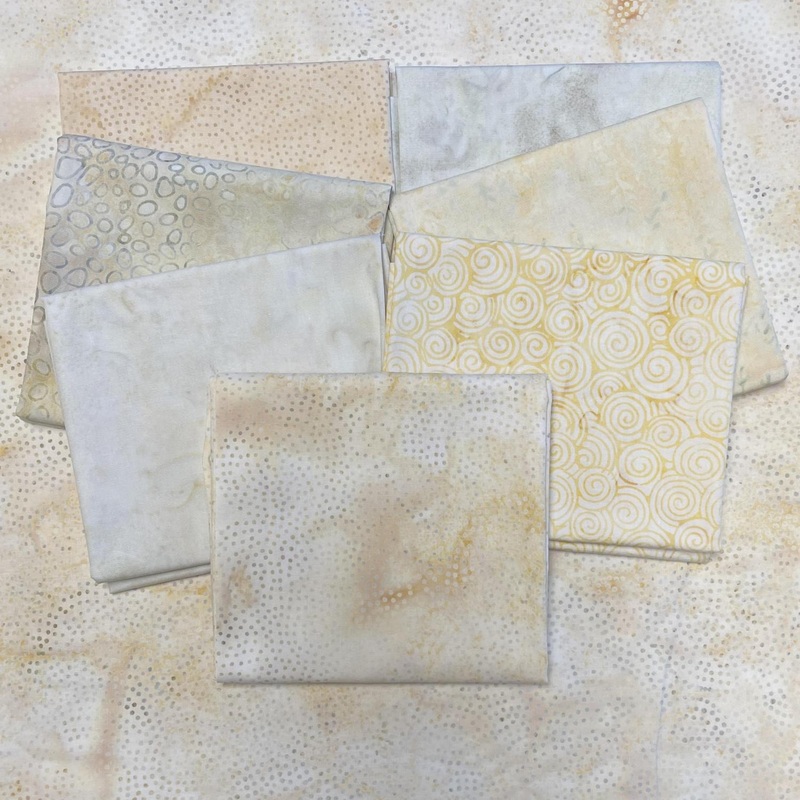 Island Batik – WARM Neutrals – Fat Quarter Bundle – 7 Pieces – 19.5″ x 21″