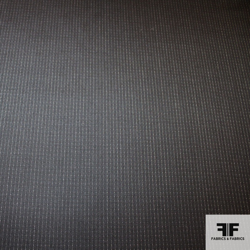 Pin Stripe Wool Suiting – Black Fabric by the Yard