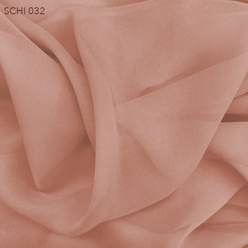 Silk Chiffon – Peach Quartz Fabric by the Yard