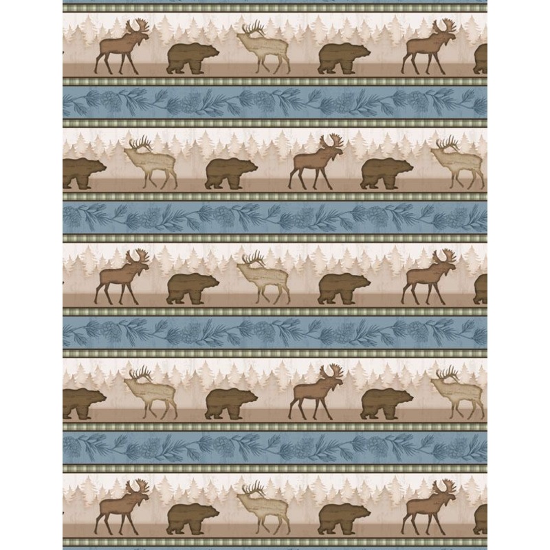 Wildlife Trail 1828-82658-427 Border Stripe Multi
