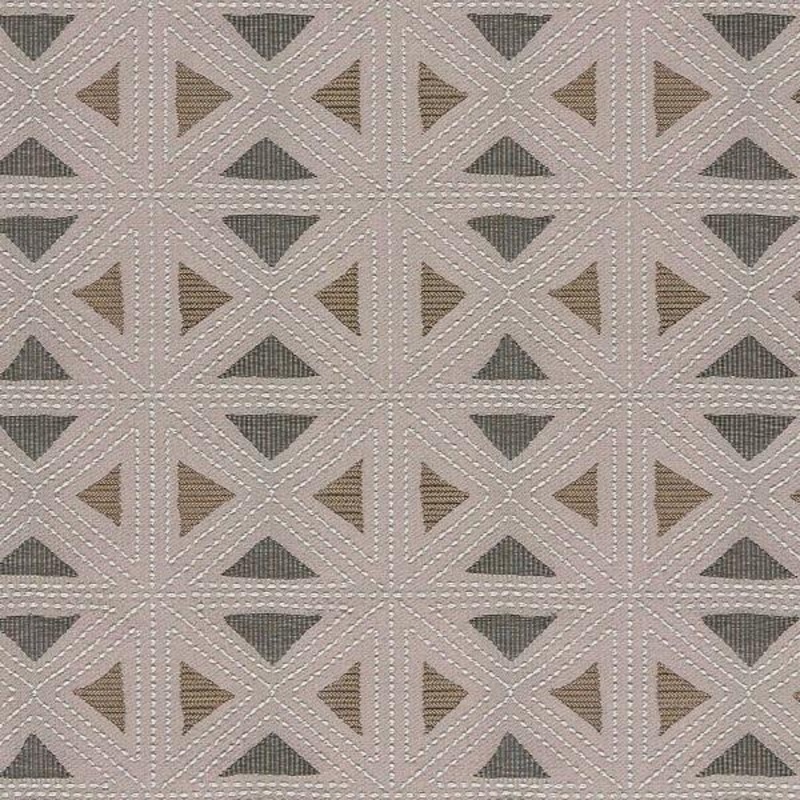 Arc-Com Geostitch Cocoa Textured Triangles Brown Upholstery Fabric Order Product