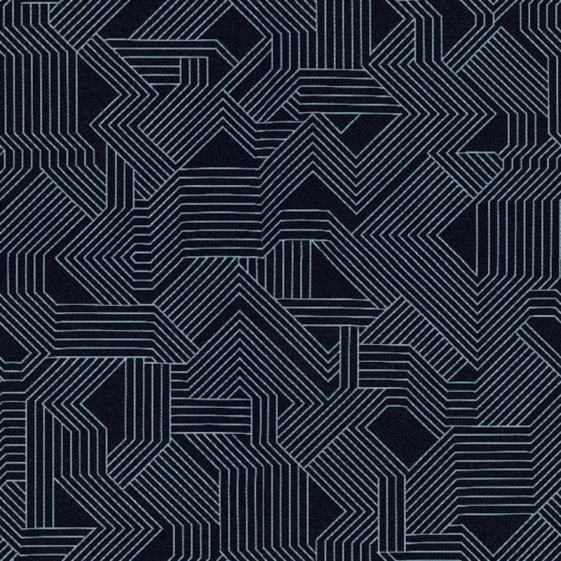 Carnegie Maze Color 39 Geometric Blue Upholstery Fabric Order Product