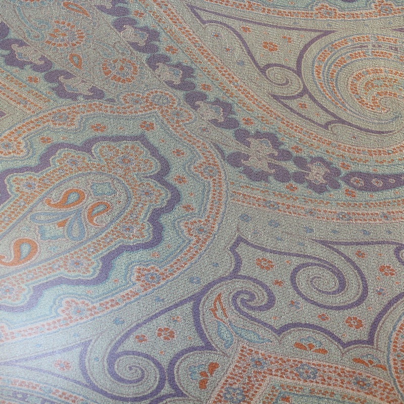 Paisley Printed Netting/Tulle – Multicolor Fabric by the Yard