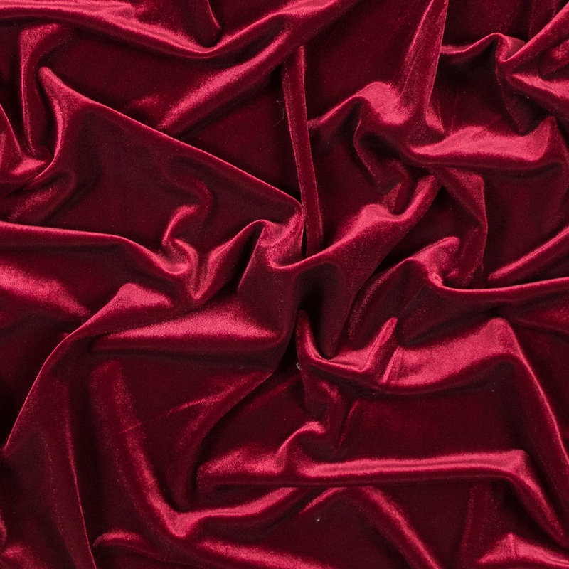 Stretch Velour – Sultan Red – Persica Collection