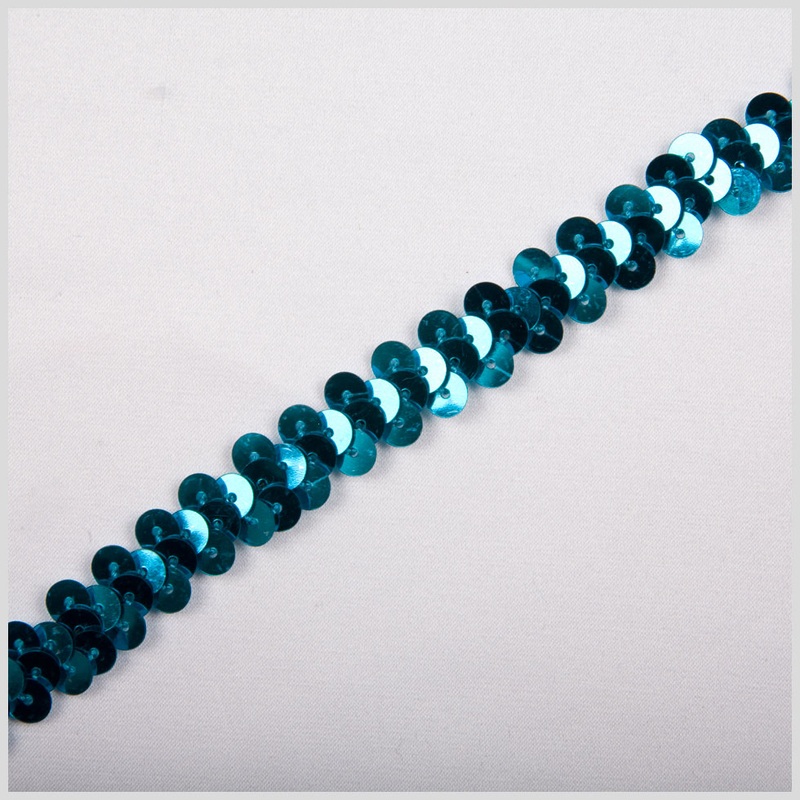 3/8″ Turquoise Stretch Sequin