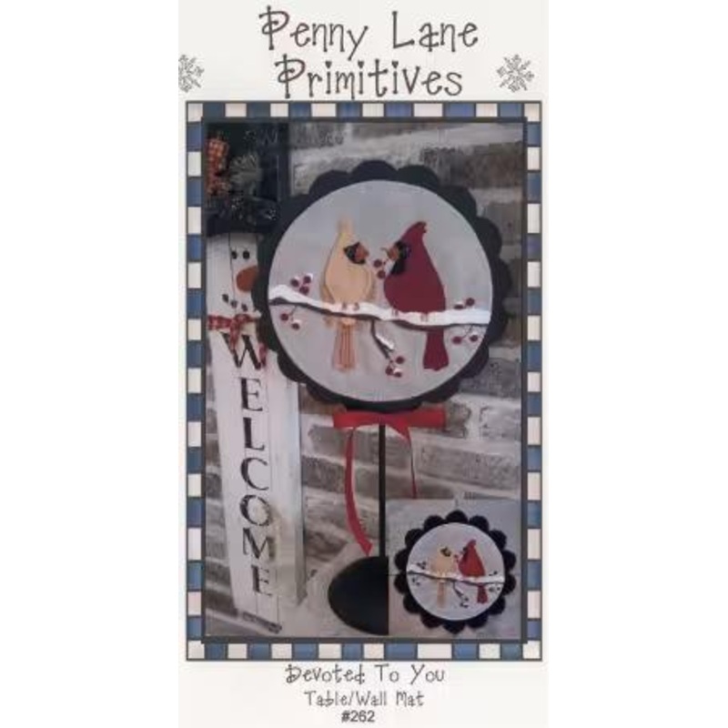Devoted to You Pattern- Penny Lane Primitives – Table/Wall Mat