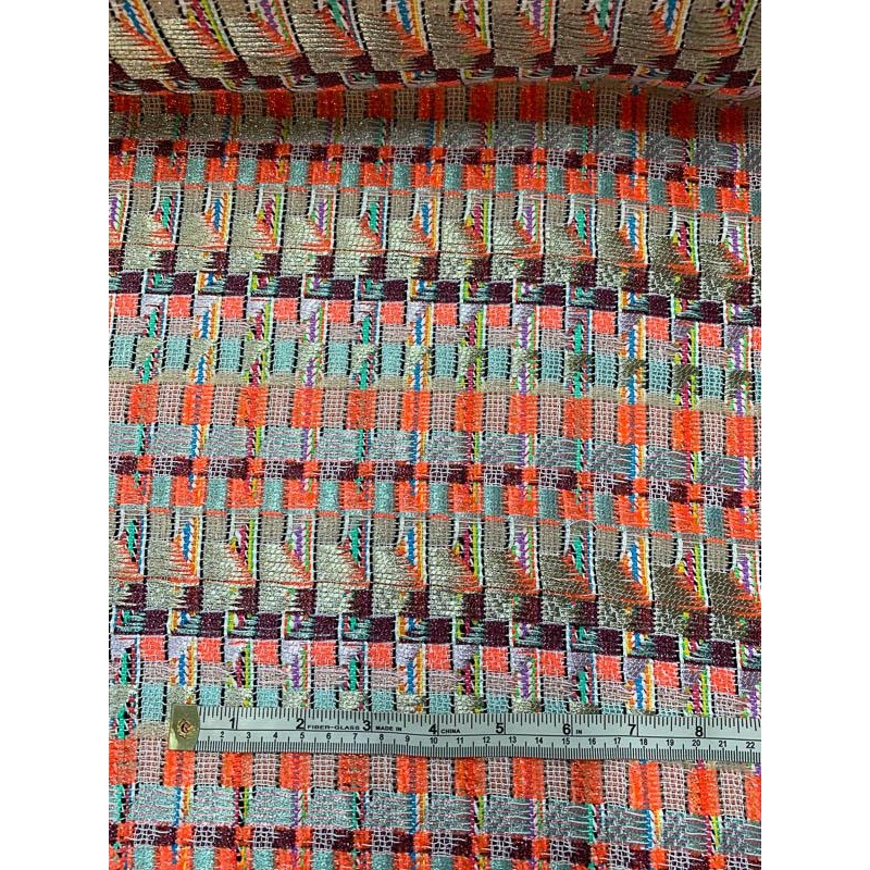 French Novelty Tweed Suiting – Multicolor Fabric by the Yard