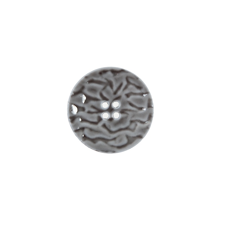 Italian Gray Textured Button – 24L/15mm