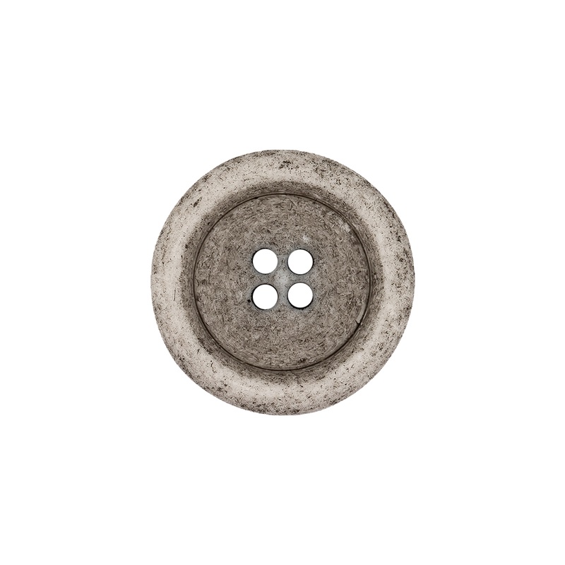 Italian Matte White and Gray Speckled 4-Hole Jacket Button – 32L/20mm