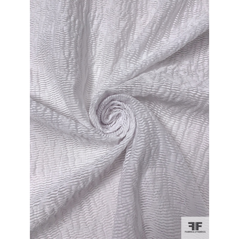 Italian Textured Cotton Novelty – White Fabric by the Yard