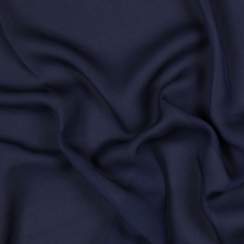 Navy Solid Georgette