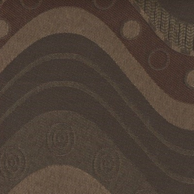 Nimble Truffle Wavy Design Brown Upholstery Fabric Order Product