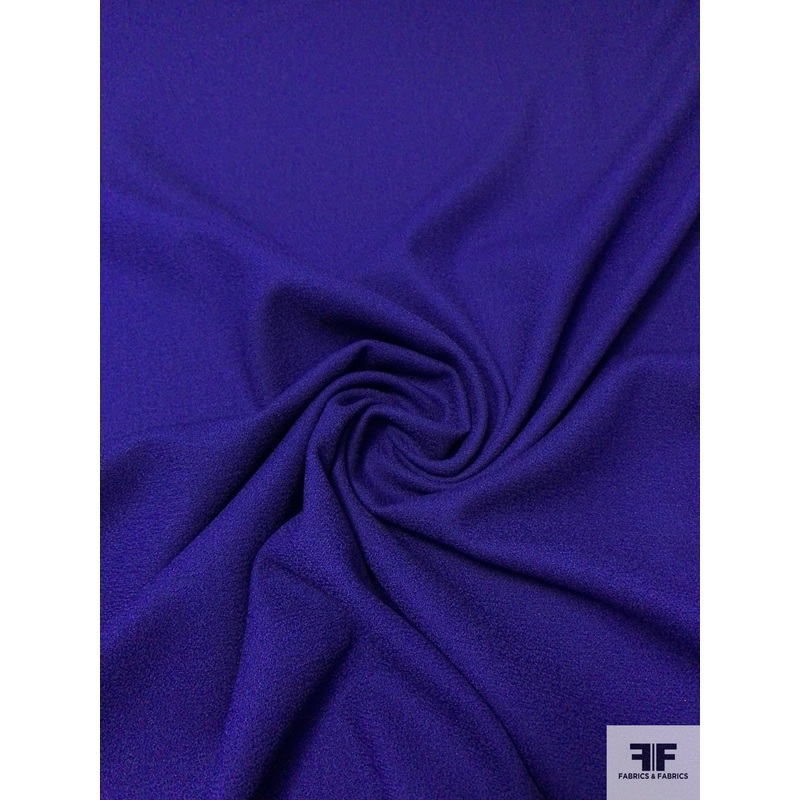 Solid Wool Crepe – Purple Navy Fabric by the Yard