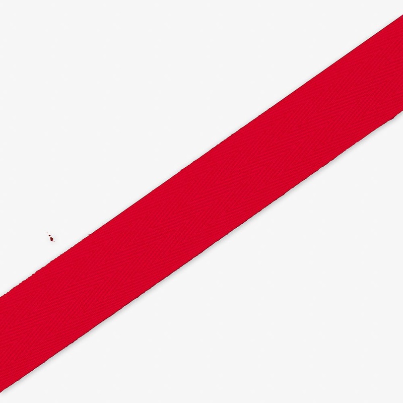 Twill Tape Polyester Red #4 25mm Per Met