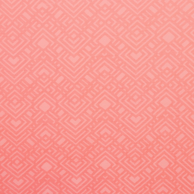 Burn-Out Knit Coral Geo