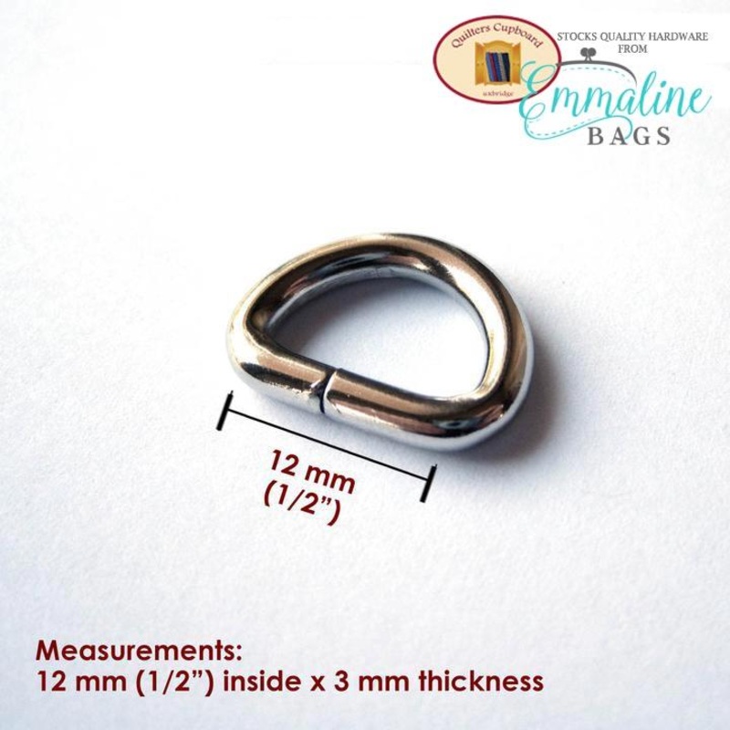 D-Rings – Nickel – 1/2″ (12mm)
