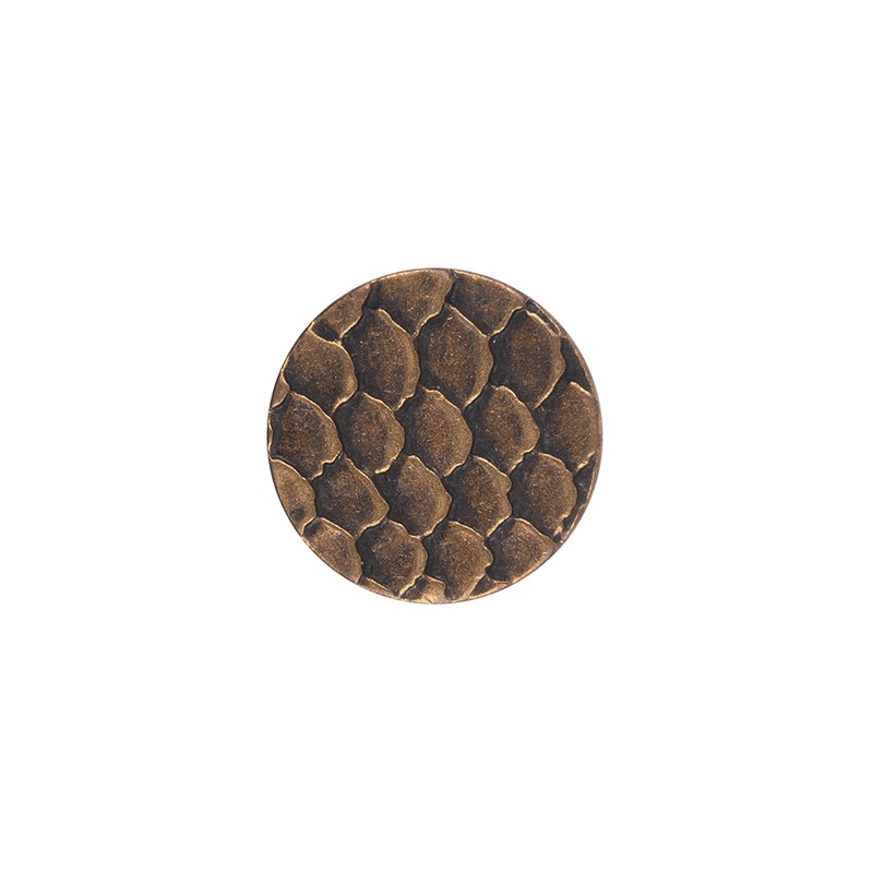 Italian Bronze Scales Shank Back Metal Button – 24L/15mm