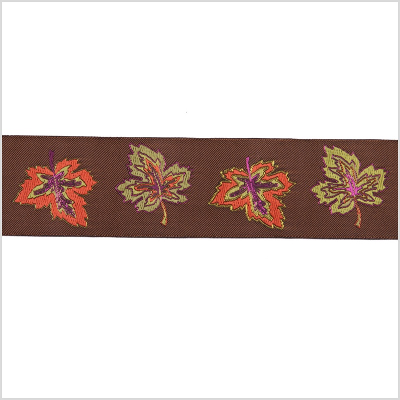 Brown French Jacquard Ribbon