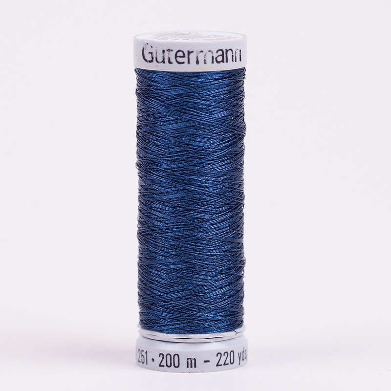 Gutermann Metallic Thread 200m – 6835 Blue