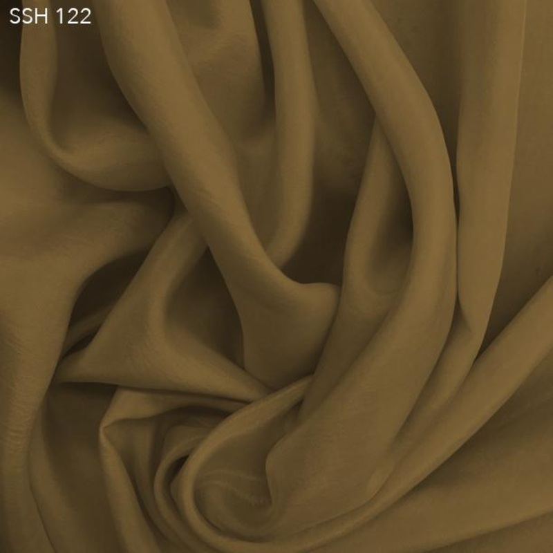 Silk Habotai (China Silk) – Deep Camel Fabric by the Yard
